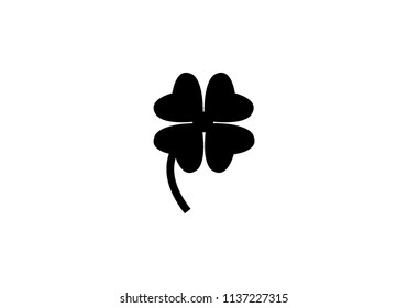 Four leaf clover symbol luck patrick's day illustration icon