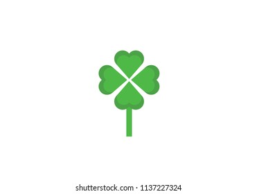 Four leaf clover symbol luck patrick's day illustration icon