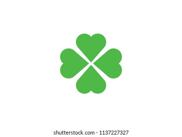 Four leaf clover symbol luck patrick's day illustration icon