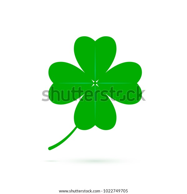 Four Leaf Clover Symbol Luck Green Stock Vector (Royalty Free ...