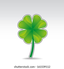 Four leaf clover symbol. Vector