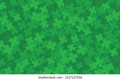 four leaf clover texture in dark green background