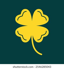 Four Leaf Clover trendy artwork gute abstrakte Vektorgrafik bunt angewendet design.eps