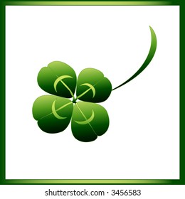 Four leaf clover, vector (frame removable)