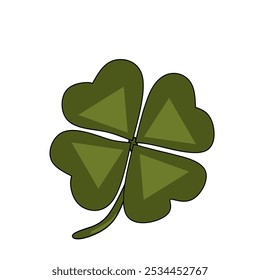 Four leaf Clover vector icon 