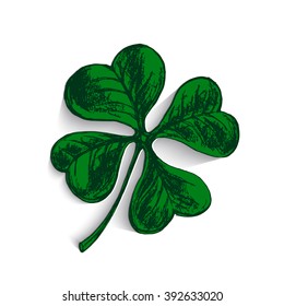 Four leaf clover vector icon.