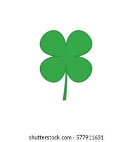 Four leaf clover vector icon isolated on white background