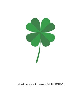 Four Leaf Clover Vector Icon Isolated On White Background