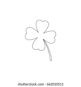 Four leaf clover. vector  icon.