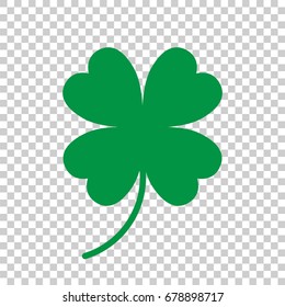 Four leaf clover vector icon. Clover silhouette simple icon illustration.