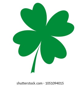 Four leaf clover, vector illustration, luck symbol.