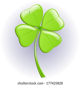 Four leaf clover. Vector illustration. St. Patrick's day symbol