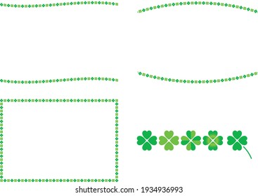 Four leaf clover vector illustration background material