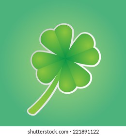 Four leaf clover. Vector illustration. St. Patrick's day symbol