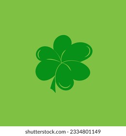 Four leaf clover, vector illustration for St. Patrick's day. Flat style