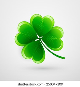 Four leaf clover. Vector illustration. St. Patrick's day symbol.