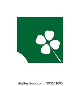 Four leaf clover. Vector illustration.