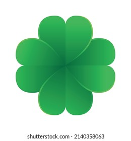 Four leaf clover. Vector stock image