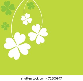 four leaf clovers card for St. Patrick's Day with space for your text