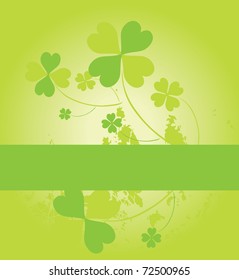 four leaf clovers card for St. Patrick's Day with space for your text