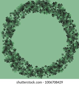 Four leaf cover is a confetti which consist of many isolated elements. Stylish and beautiful four leaf clover. Can be used as poster, border, background, wallpaper, card and etc
