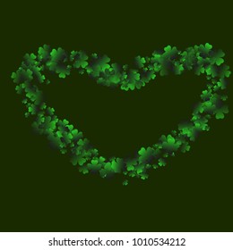 Four leaf cover is a confetti which consist of many isolated elements. Stylish and beautiful four leaf clover. Can be used as poster, border, background, wallpaper, card and etc