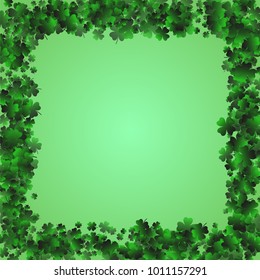 Four leaf cover is a confetti which consist of many isolated elements. Stylish and beautiful four leaf clover. Can be used as poster, border, background, wallpaper, card and etc