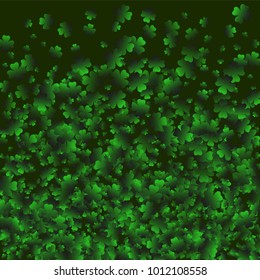 Four leaf cover is a confetti which consist of many isolated elements. Stylish and beautiful four leaf clover. Can be used as poster, border, background, wallpaper, card and etc