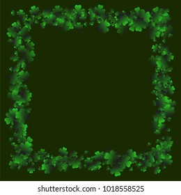 Four leaf cover is a confetti which consist of many isolated elements. Stylish and beautiful four leaf clover. Can be used as poster, border, background, wallpaper, card and etc