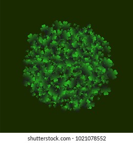 Four leaf cover is a confetti which consist of many isolated elements. Stylish and beautiful four leaf clover. Can be used as poster, border, background, wallpaper, card and etc