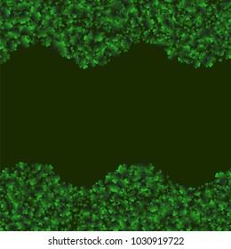 Four leaf cover is a confetti which consist of many isolated elements. Stylish and beautiful four leaf clover. Can be used as poster, border, background, wallpaper, card and etc