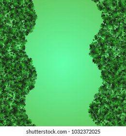 Four leaf cover is a confetti which consist of many isolated elements. Stylish and beautiful four leaf clover. Can be used as poster, border, background, wallpaper, card and etc