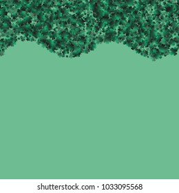 Four leaf cover is a confetti which consist of many isolated elements. Stylish and beautiful four leaf clover. Can be used as poster, border, background, wallpaper, card and etc