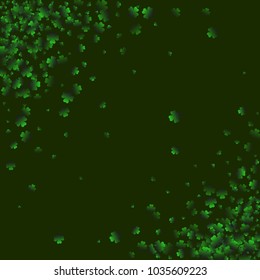 Four leaf cover is a confetti which consist of many isolated elements. Stylish and beautiful four leaf clover. Can be used as poster, border, background, wallpaper, card and etc