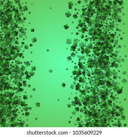 Four leaf cover is a confetti which consist of many isolated elements. Stylish and beautiful four leaf clover. Can be used as poster, border, background, wallpaper, card and etc