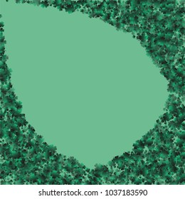 Four leaf cover is a confetti which consist of many isolated elements. Stylish and beautiful four leaf clover. Can be used as poster, border, background, wallpaper, card and etc