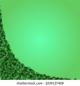 Four leaf cover is a confetti which consist of many isolated elements. Stylish and beautiful four leaf clover. Can be used as poster, border, background, wallpaper, card and etc