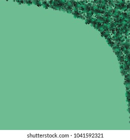 Four leaf cover is a confetti which consist of many isolated elements. Stylish and beautiful four leaf clover. Can be used as poster, border, background, wallpaper, card and etc
