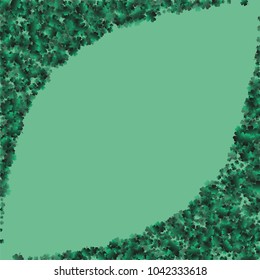 Four leaf cover is a confetti which consist of many isolated elements. Stylish and beautiful four leaf clover. Can be used as poster, border, background, wallpaper, card and etc