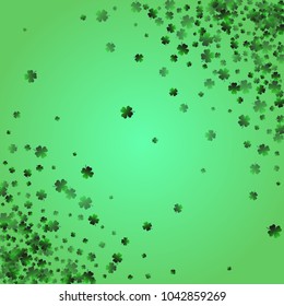 Four leaf cover is a confetti which consist of many isolated elements. Stylish and beautiful four leaf clover. Can be used as poster, border, background, wallpaper, card and etc