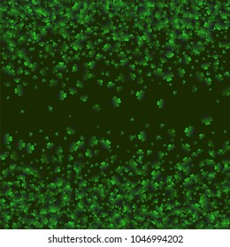 Four leaf cover is a confetti which consist of many isolated elements. Stylish and beautiful four leaf clover. Can be used as poster, border, background, wallpaper, card and etc