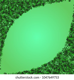 Four leaf cover is a confetti which consist of many isolated elements. Stylish and beautiful four leaf clover. Can be used as poster, border, background, wallpaper, card and etc