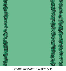 Four leaf cover is a confetti which consist of many isolated elements. Stylish and beautiful four leaf clover. Can be used as poster, border, background, wallpaper, card and etc