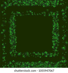 Four leaf cover is a confetti which consist of many isolated elements. Stylish and beautiful four leaf clover. Can be used as poster, border, background, wallpaper, card and etc