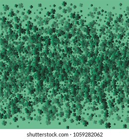 Four leaf cover is a confetti which consist of many isolated elements. Stylish and beautiful four leaf clover. Can be used as poster, border, background, wallpaper, card and etc