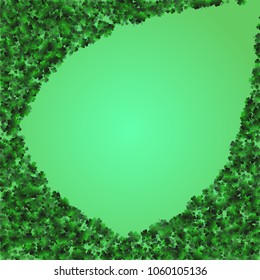 Four leaf cover is a confetti which consist of many isolated elements. Stylish and beautiful four leaf clover. Can be used as poster, border, background, wallpaper, card and etc