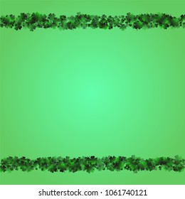 Four leaf cover is a confetti which consist of many isolated elements. Stylish and beautiful four leaf clover. Can be used as poster, border, background, wallpaper, card and etc