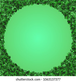Four leaf cover is a confetti which consist of many isolated elements. Stylish and beautiful four leaf clover. Can be used as poster, border, background, wallpaper, card and etc