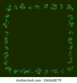 Four leaf cover is a confetti which consist of many isolated elements. Stylish and beautiful four leaf clover. Can be used as poster, border, background, wallpaper, card and etc