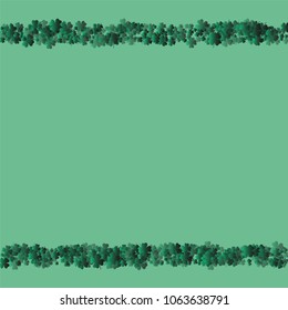 Four leaf cover is a confetti which consist of many isolated elements. Stylish and beautiful four leaf clover. Can be used as poster, border, background, wallpaper, card and etc